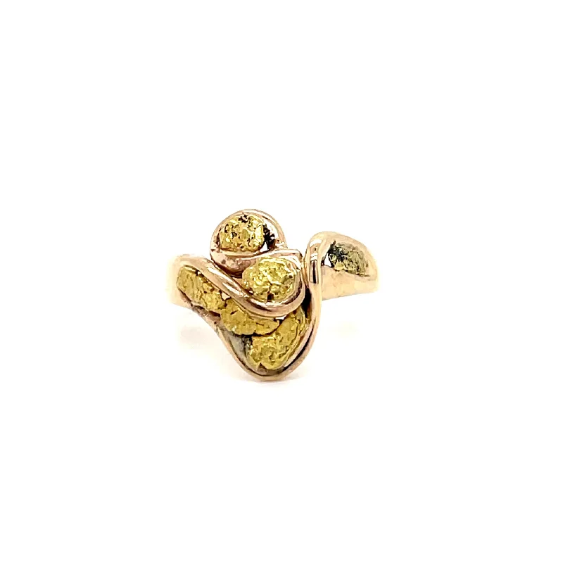 ESTATE 14K YELLOW GOLD NUGGET RING