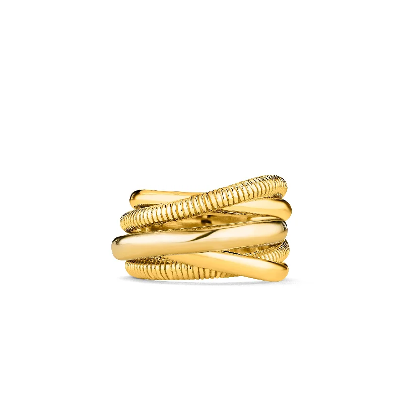 Eternity Five Band Highway Ring in 18K