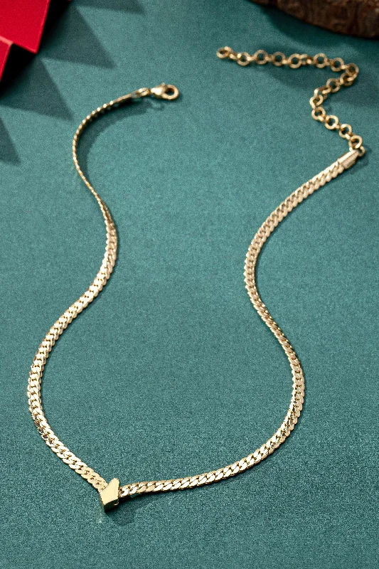 Herringbone V Shape Necklace