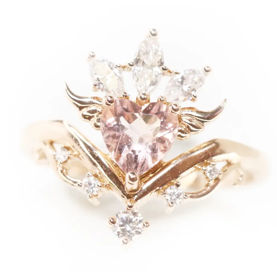 Isabella 14KT Ring with Moissanite - Rose Gold - 4.5