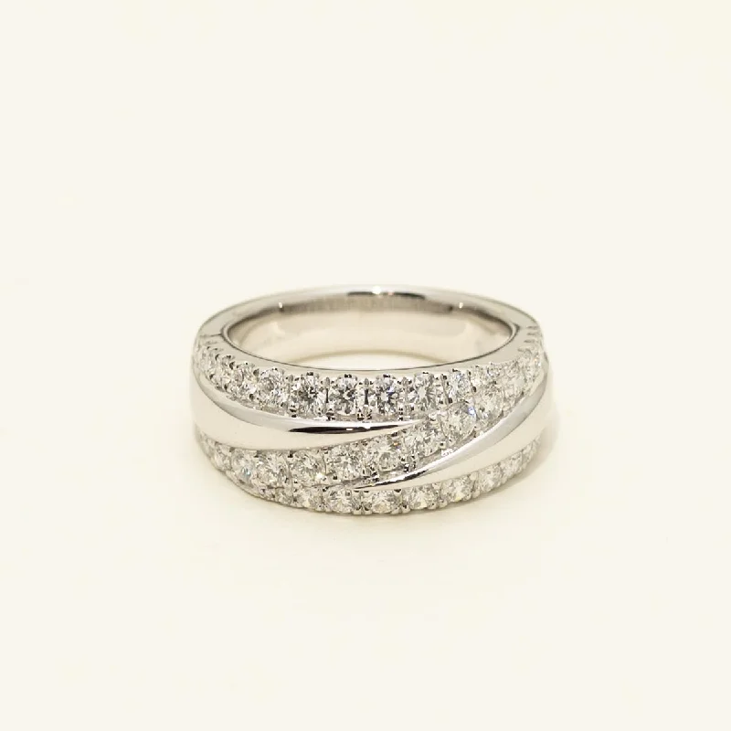 Memoire Diamond Harper Open Book Ring in 18kt White Gold (1 1/4ct tw)