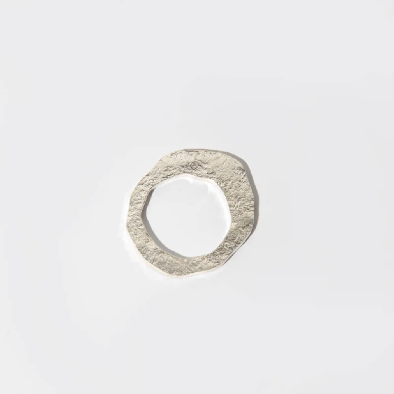 SALE - Organic Shape Ring - Hammered Sterling Silver