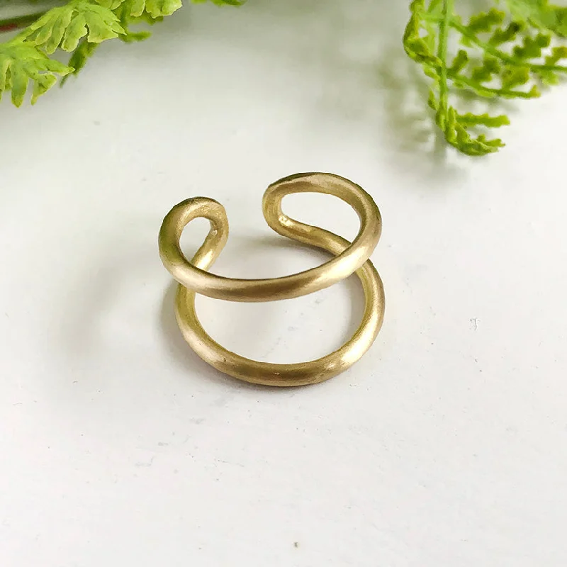 Parallel Bar Ring - Gold, India