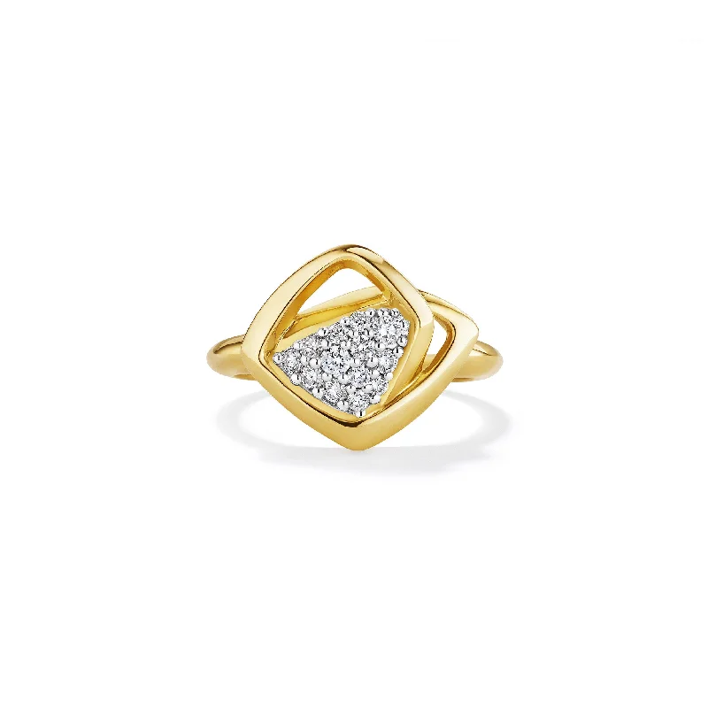 Selvaggia Ring with Diamonds in 14K