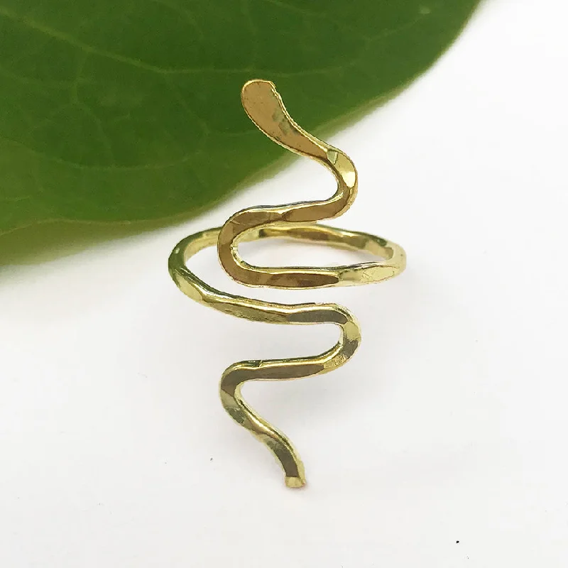 Serpent Adjustable Ring - Gold, India