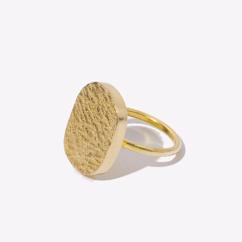 Skipping Stone Ring - Brass