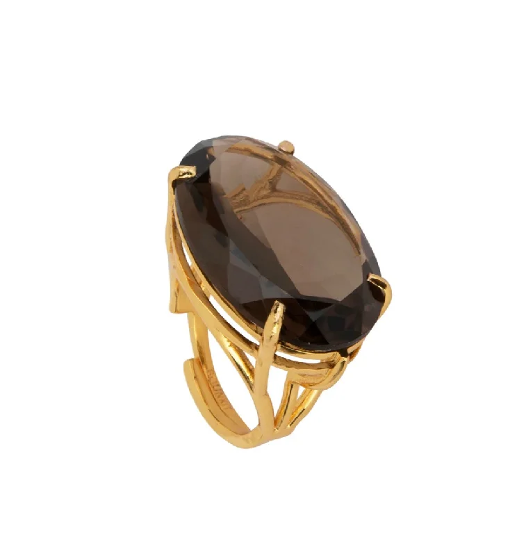 Smokey Topaz Ring