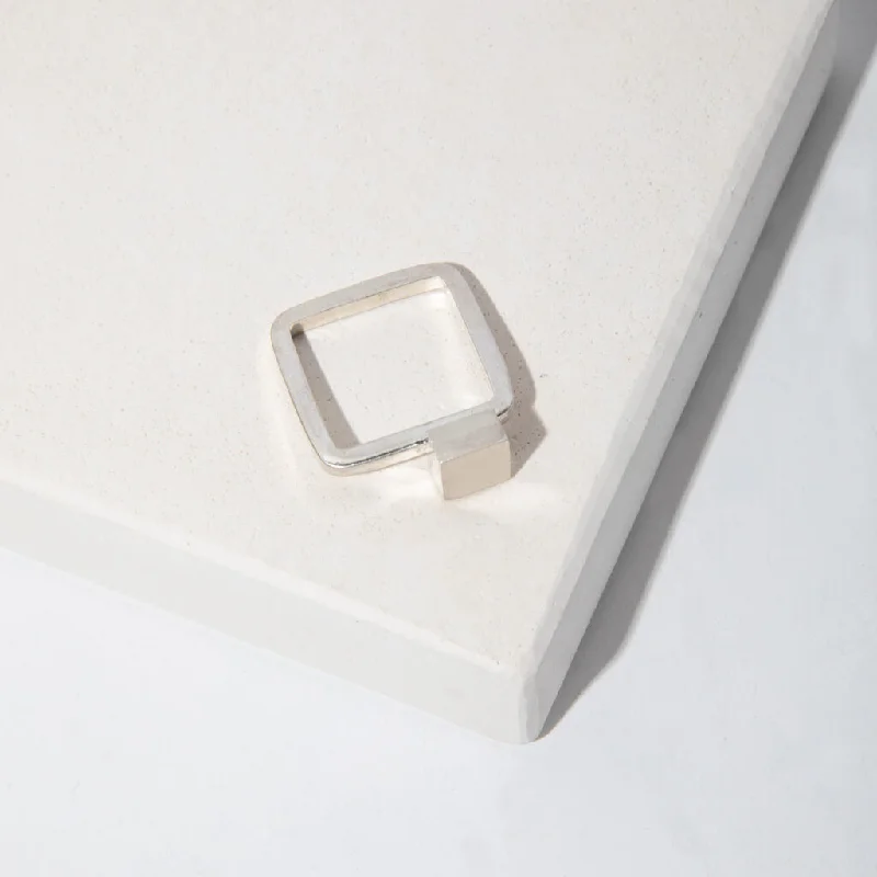 Square Stacking Ring - Sterling Silver