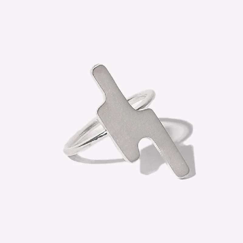 SALE - Striate Simple Ring - Sterling Silver